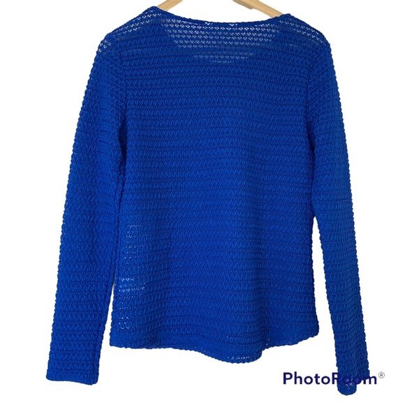 NORTHERN REFLECTIONS ROYAL BLUE LACE LONG SLEEVED TOP, MEDIUM - Picture 2 of 13